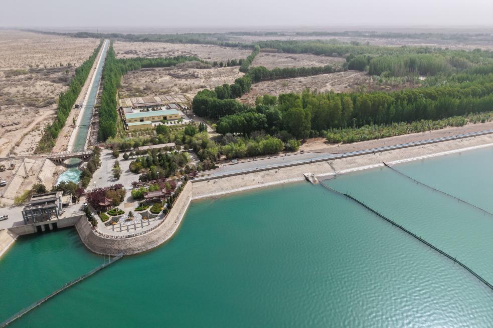 沙漠水库春光美