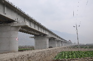 建设中的兰渝铁路高架桥